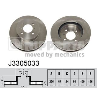 Stabdžių diskas NIPPARTS J3305033