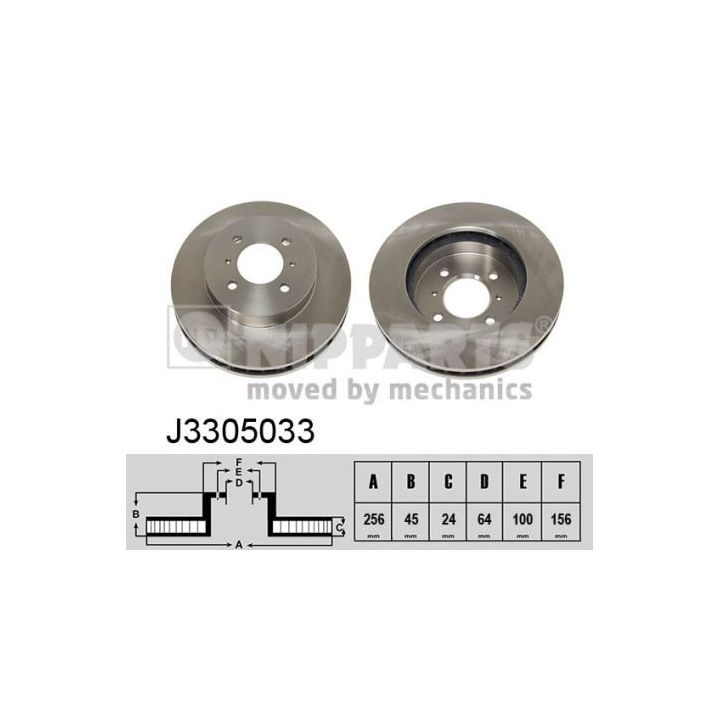 Stabdžių diskas NIPPARTS J3305033