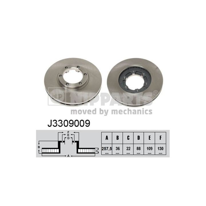 Stabdžių diskas NIPPARTS J3309009