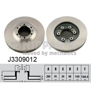 Stabdžių diskas NIPPARTS J3309012