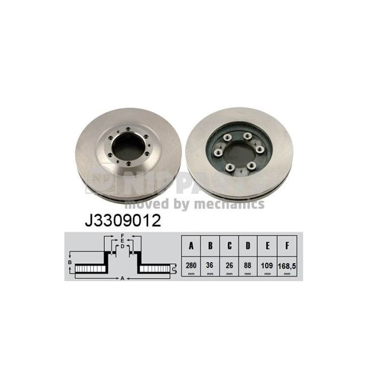 Stabdžių diskas NIPPARTS J3309012