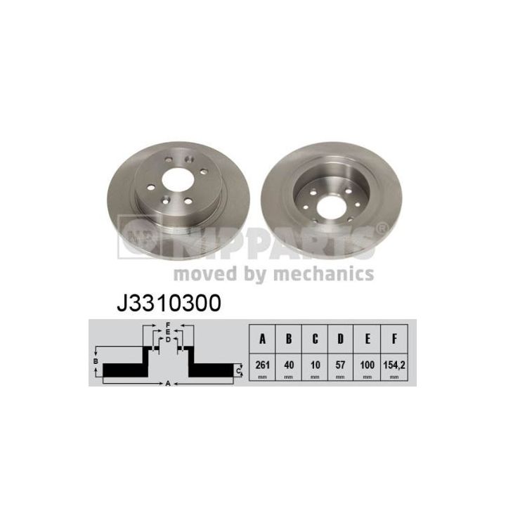 Stabdžių diskas NIPPARTS J3310300