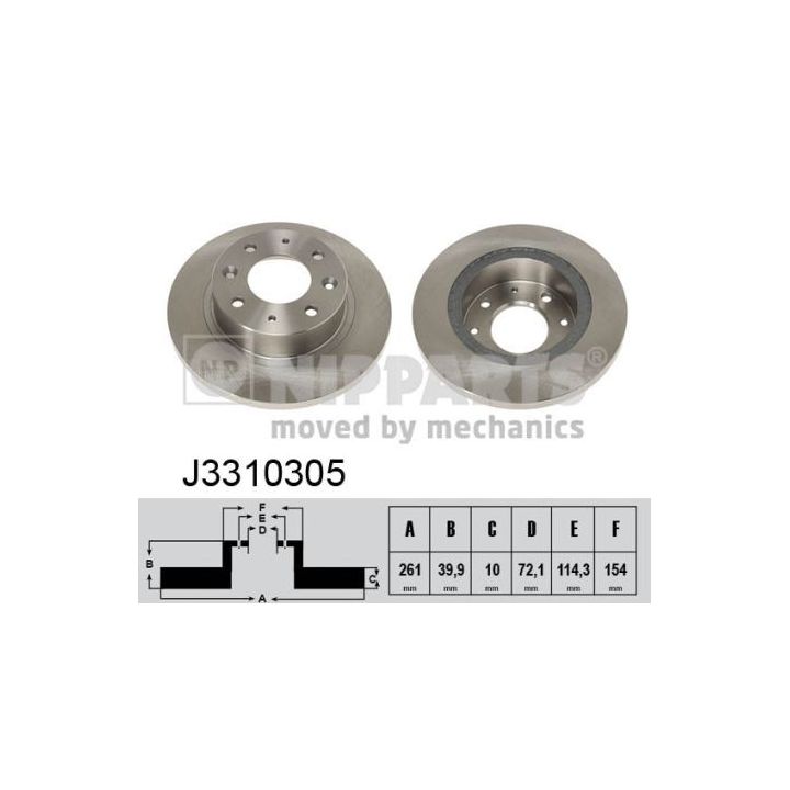 Stabdžių diskas NIPPARTS J3310305