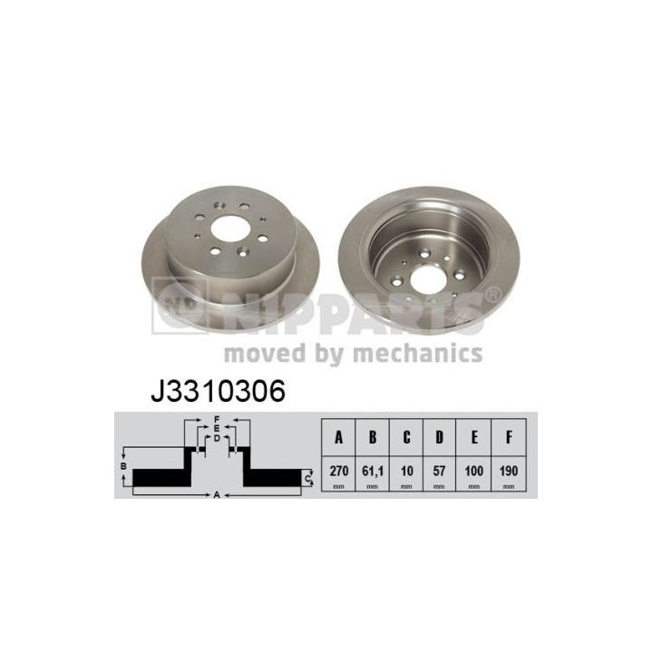Stabdžių diskas NIPPARTS J3310306
