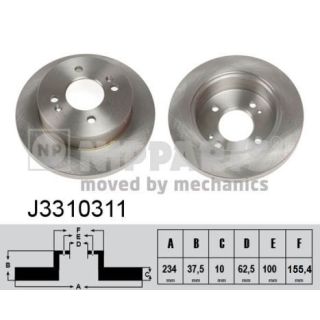Stabdžių diskas NIPPARTS J3310311
