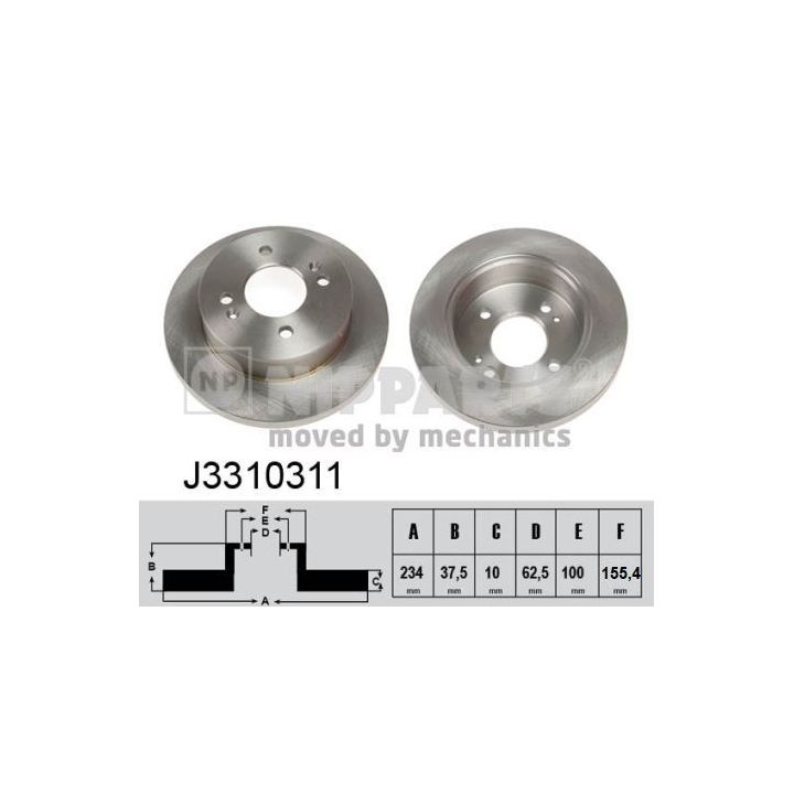 Stabdžių diskas NIPPARTS J3310311