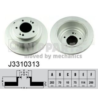 Stabdžių diskas NIPPARTS J3310313