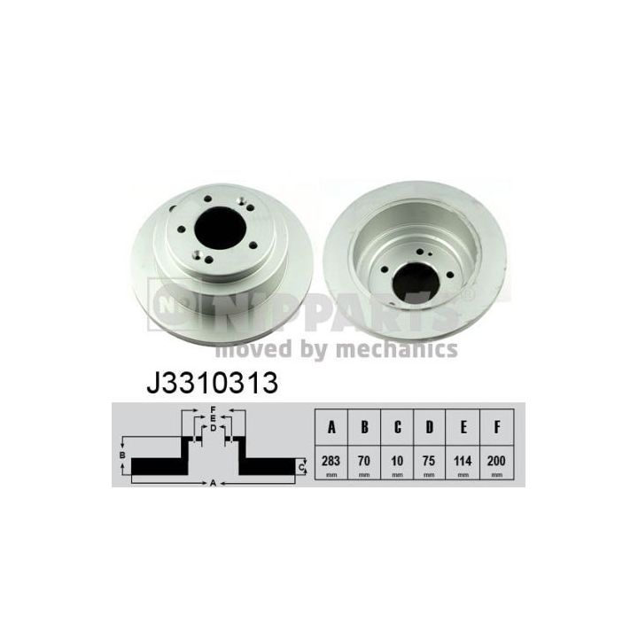 Stabdžių diskas NIPPARTS J3310313