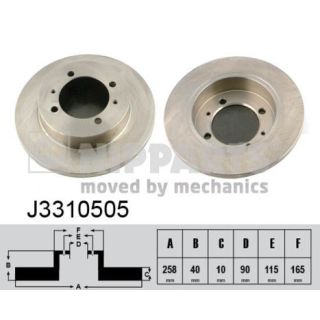 Stabdžių diskas NIPPARTS J3310505