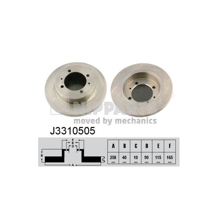 Stabdžių diskas NIPPARTS J3310505