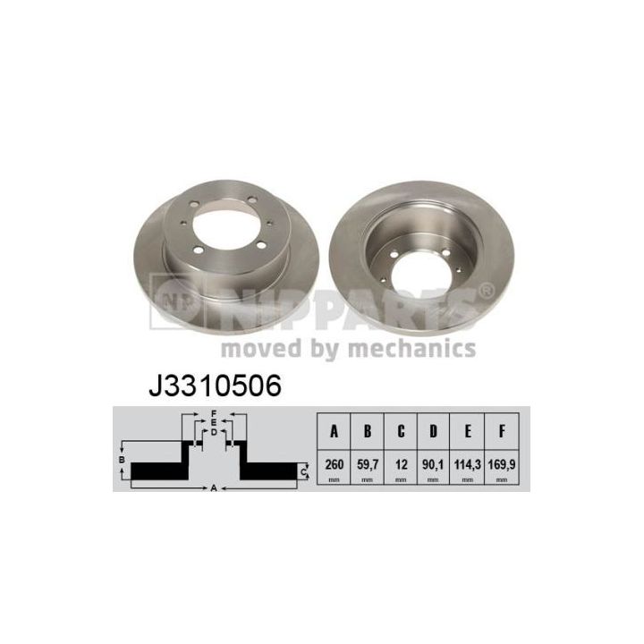 Stabdžių diskas NIPPARTS J3310506