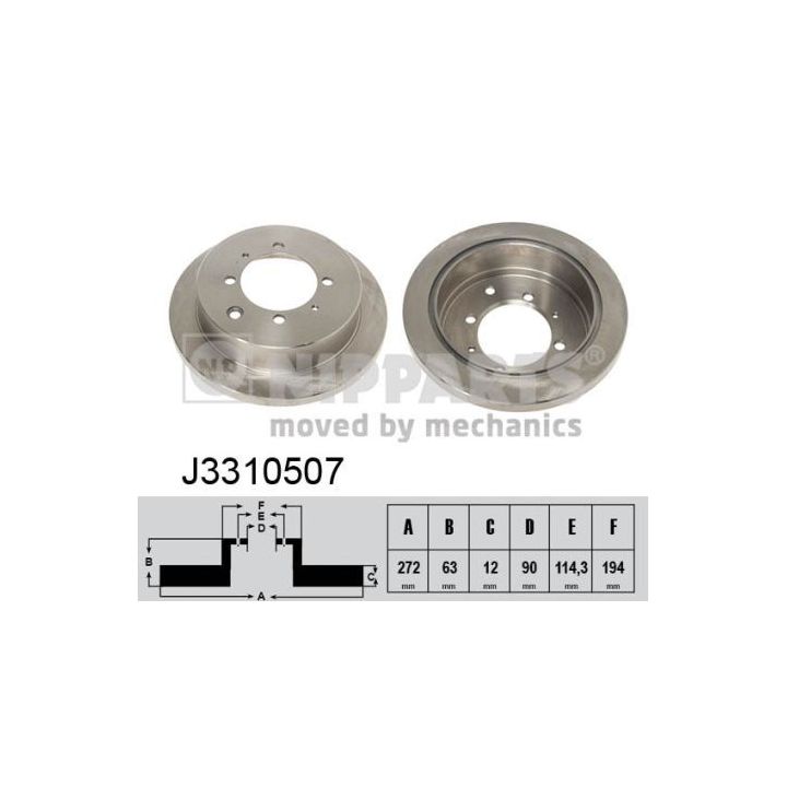 Stabdžių diskas NIPPARTS J3310507