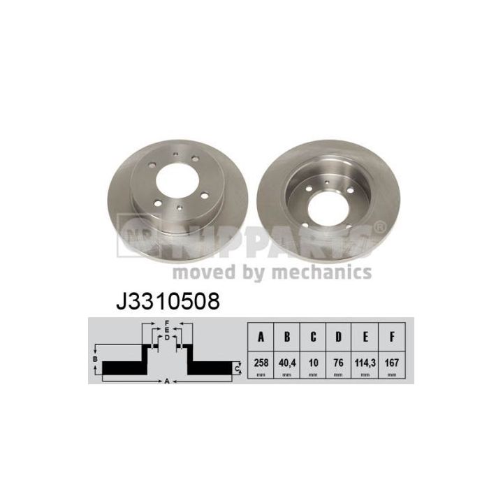 Stabdžių diskas NIPPARTS J3310508