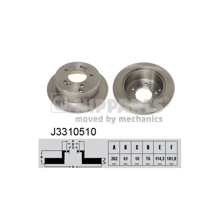 Stabdžių diskas NIPPARTS J3310510