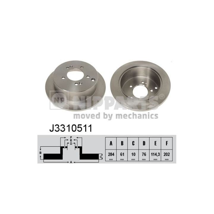 Stabdžių diskas NIPPARTS J3310511