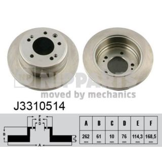 Stabdžių diskas NIPPARTS J3310514