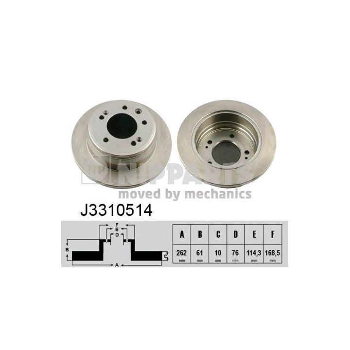 Stabdžių diskas NIPPARTS J3310514