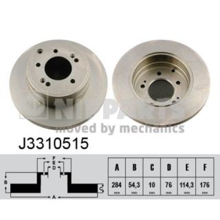 Stabdžių diskas NIPPARTS J3310515