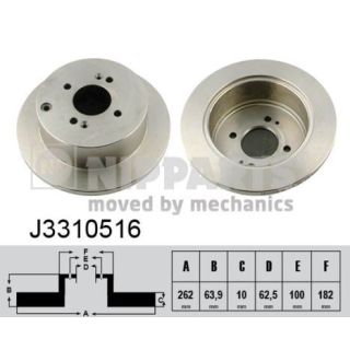 Stabdžių diskas NIPPARTS J3310516