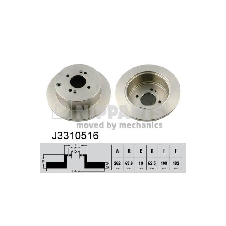 Stabdžių diskas NIPPARTS J3310516