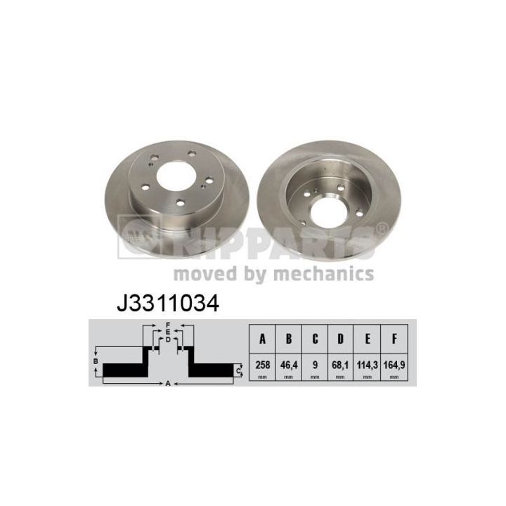 Stabdžių diskas NIPPARTS J3311034