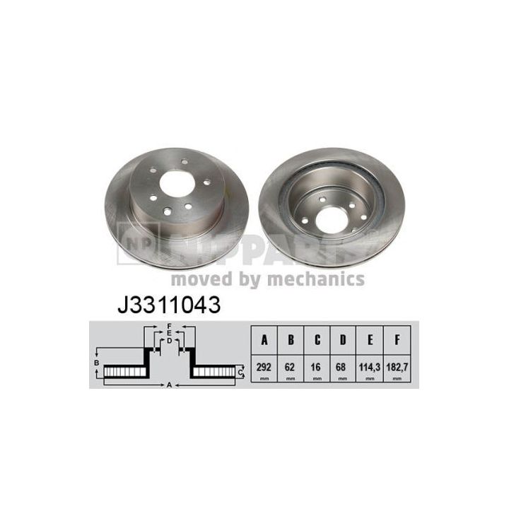 Stabdžių diskas NIPPARTS J3311043