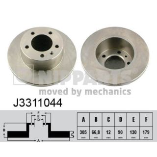 Stabdžių diskas NIPPARTS J3311044