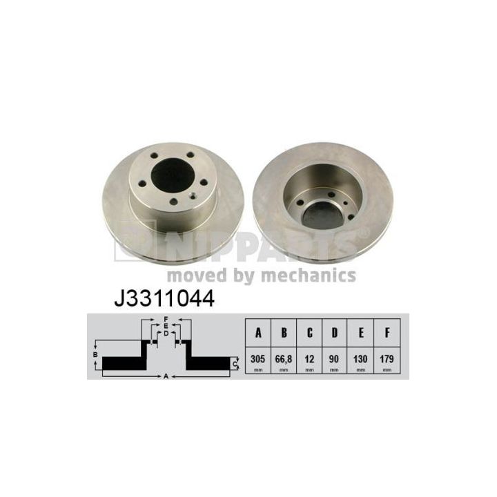 Stabdžių diskas NIPPARTS J3311044