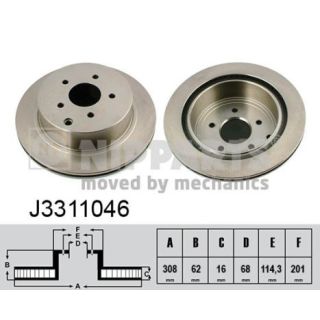 Stabdžių diskas NIPPARTS J3311046