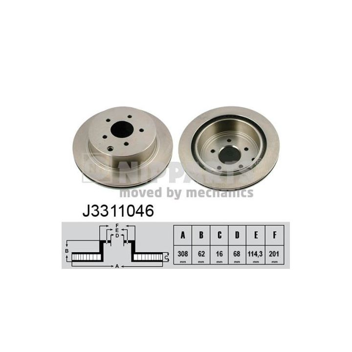 Stabdžių diskas NIPPARTS J3311046
