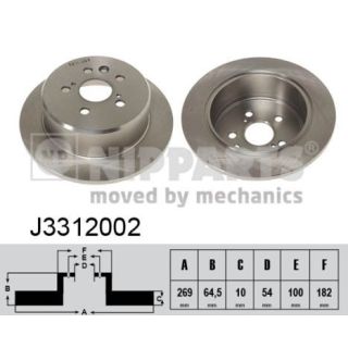Stabdžių diskas NIPPARTS J3312002
