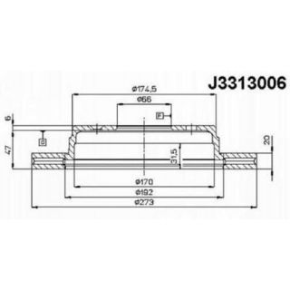 Stabdžių diskas NIPPARTS J3313006