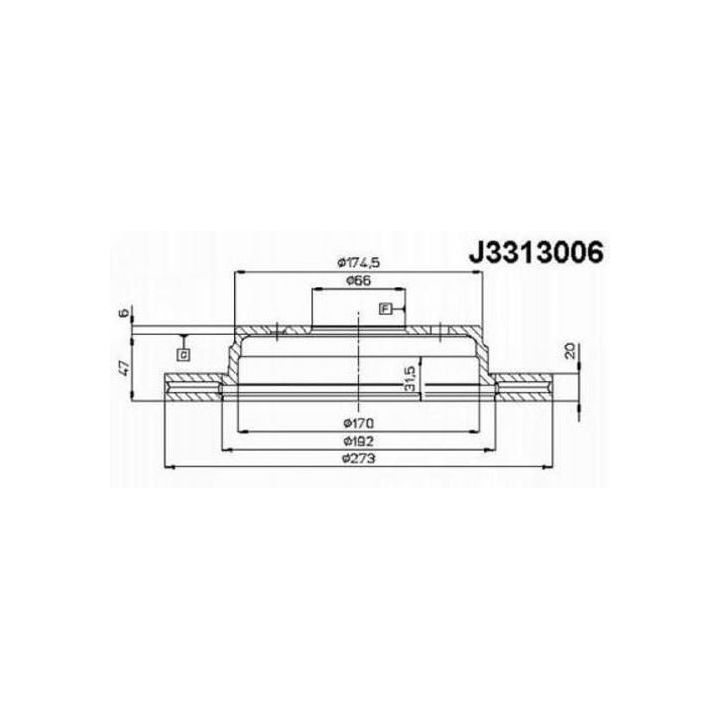 Stabdžių diskas NIPPARTS J3313006
