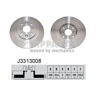 Stabdžių diskas NIPPARTS J3313008