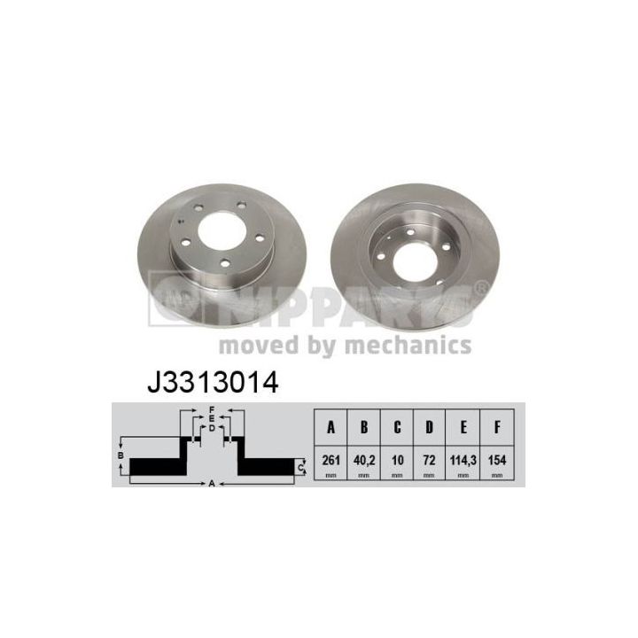 Stabdžių diskas NIPPARTS J3313014