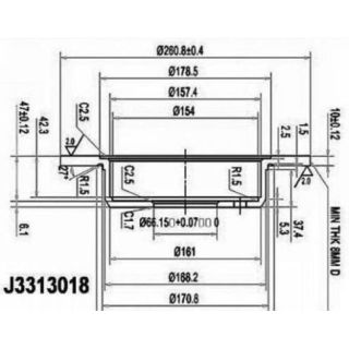 Stabdžių diskas NIPPARTS J3313018