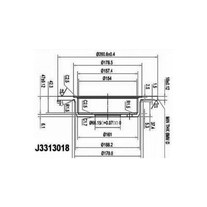 Stabdžių diskas NIPPARTS J3313018
