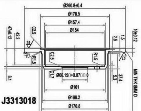 Stabdžių diskas NIPPARTS J3313018