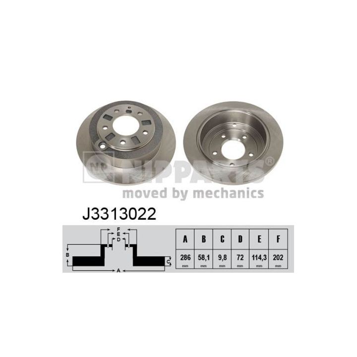 Stabdžių diskas NIPPARTS J3313022