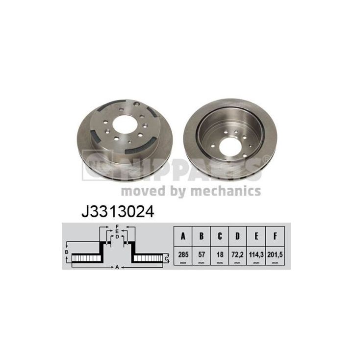 Stabdžių diskas NIPPARTS J3313024