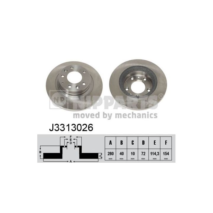 Stabdžių diskas NIPPARTS J3313026