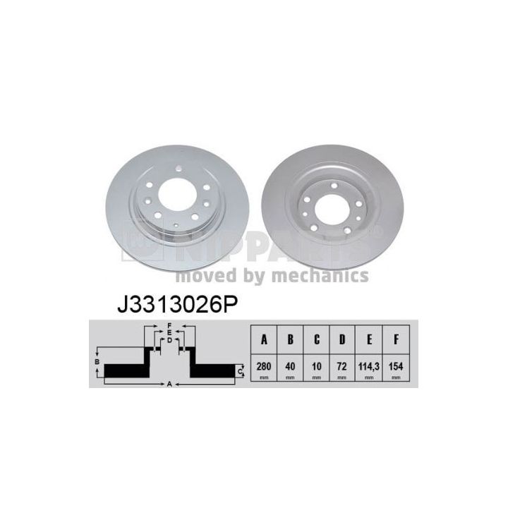 Stabdžių diskas NIPPARTS J3313026P