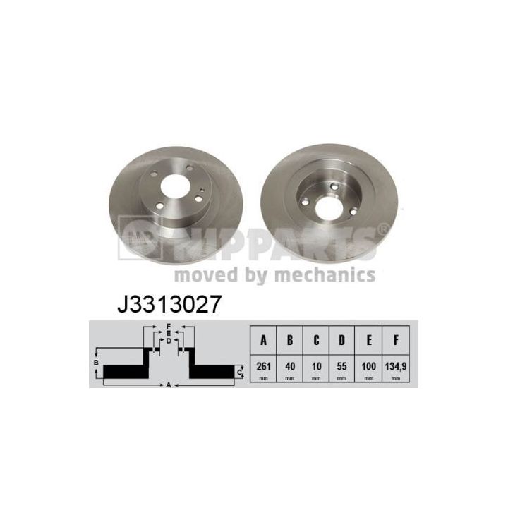 Stabdžių diskas NIPPARTS J3313027