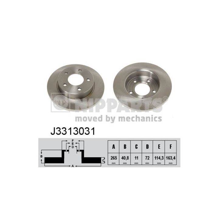 Stabdžių diskas NIPPARTS J3313031