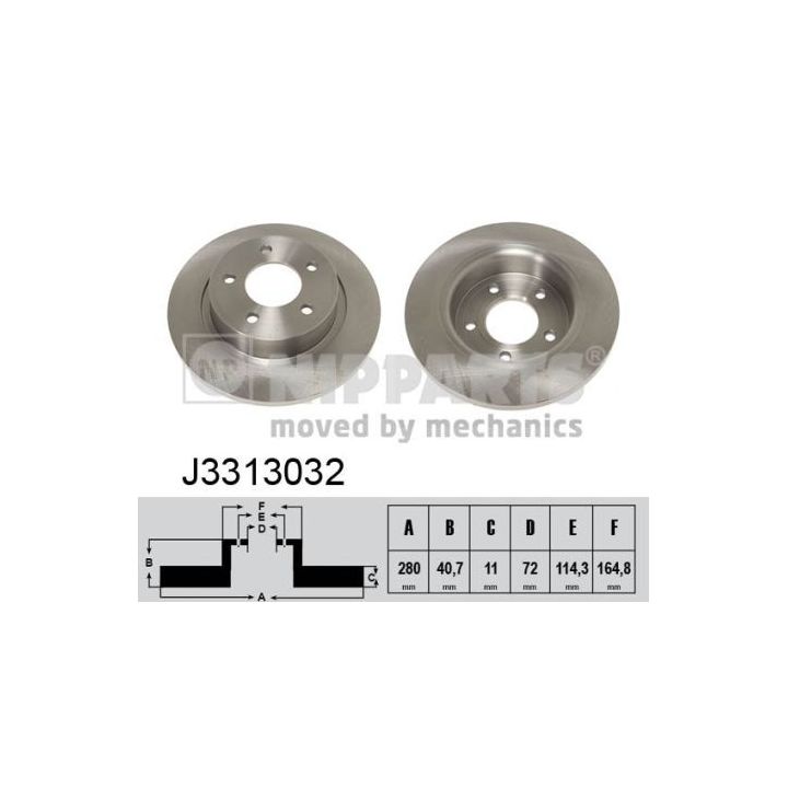 Stabdžių diskas NIPPARTS J3313032