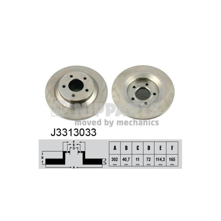 Stabdžių diskas NIPPARTS J3313033