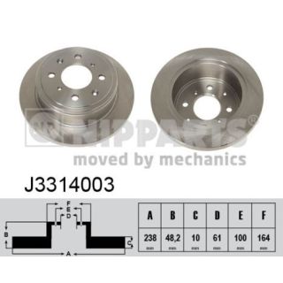 Stabdžių diskas NIPPARTS J3314003