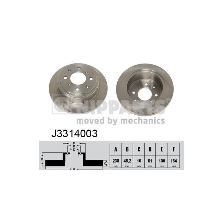 Stabdžių diskas NIPPARTS J3314003