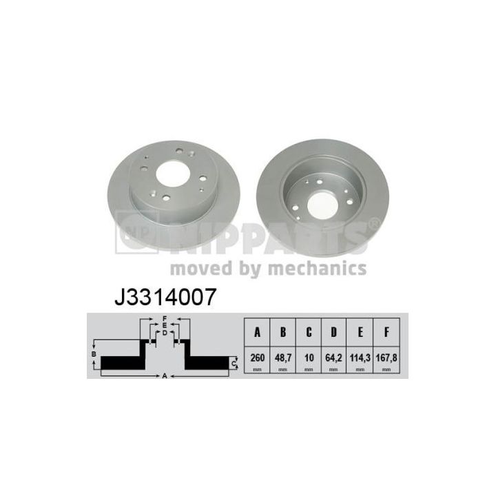 Stabdžių diskas NIPPARTS J3314007