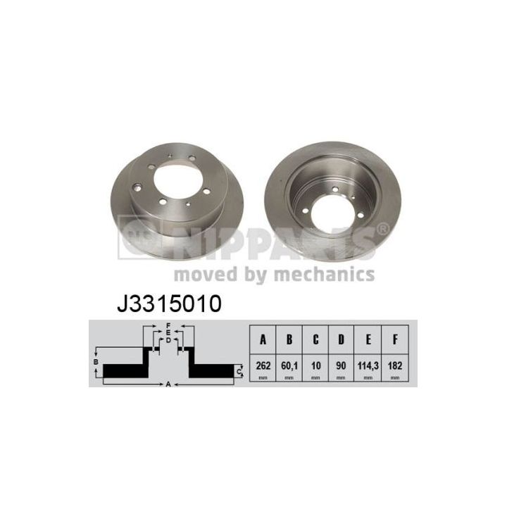 Stabdžių diskas NIPPARTS J3315010